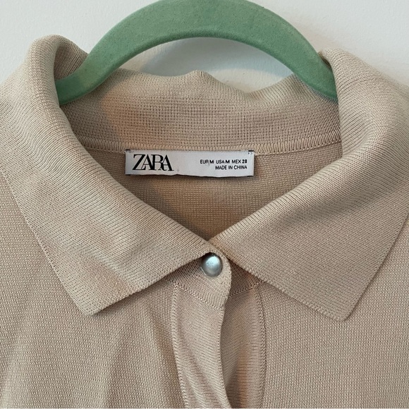 Zara Tan Knit Shacket - Picture 7 of 9
